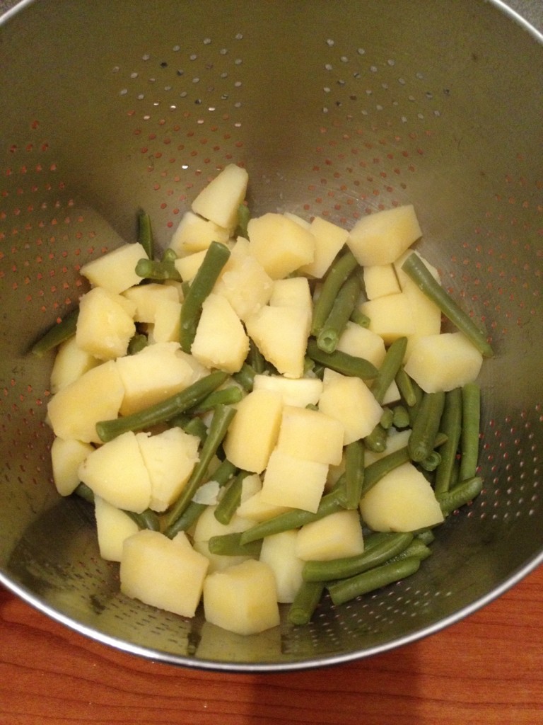 potatoes and green beans
